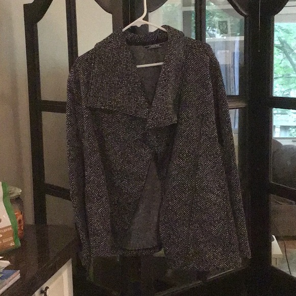 Lands' End Jackets & Blazers - Land’s End NWOT black and white multi jacket sz L